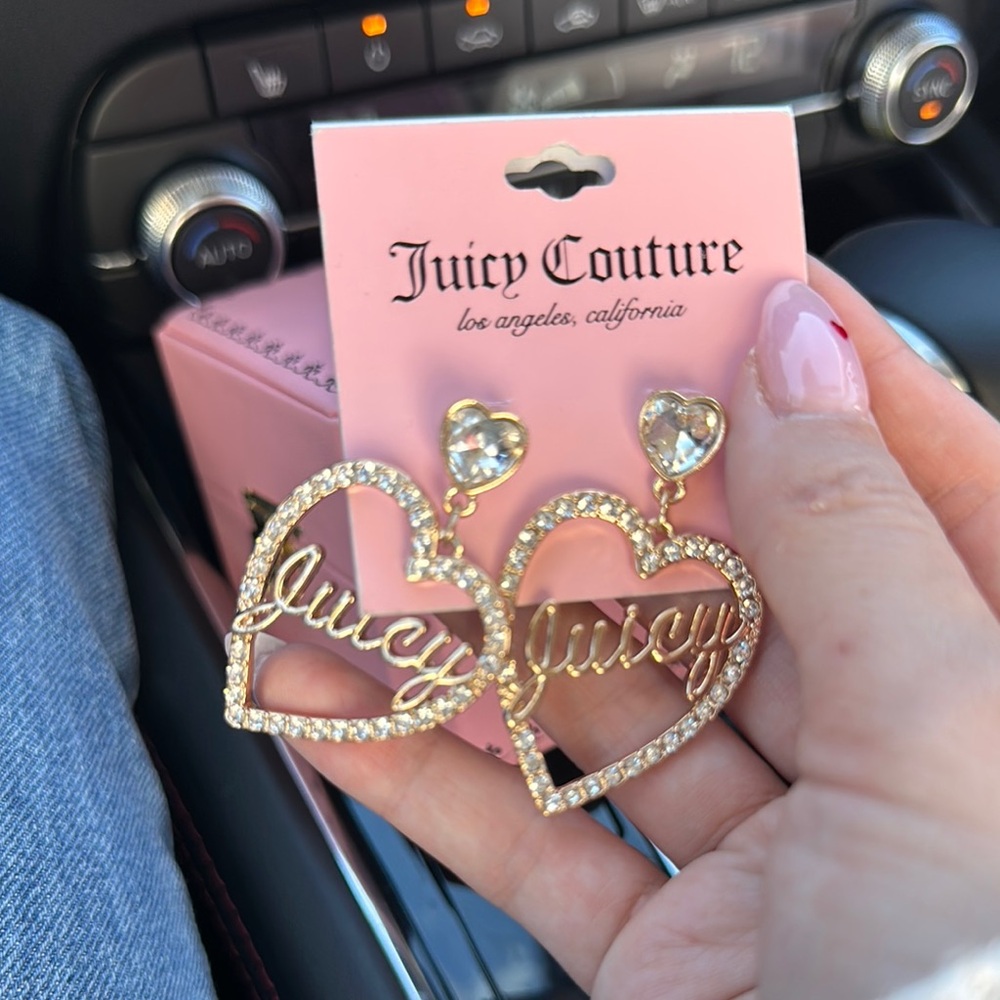 Juicy Couture Gold Heart Earrings